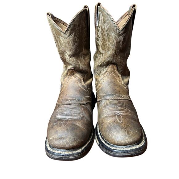 Ariat Work Boots Mens Brown Leather Western Workwear Boots Durable Size 9.5 main image 4